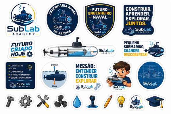 Adesivos da SubLab Academy